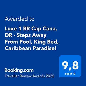 Apartment Luxe 1 Bedroom Cap Cana, Dr - Steps Away From Pool, King Bed, Caribbean Paradise!